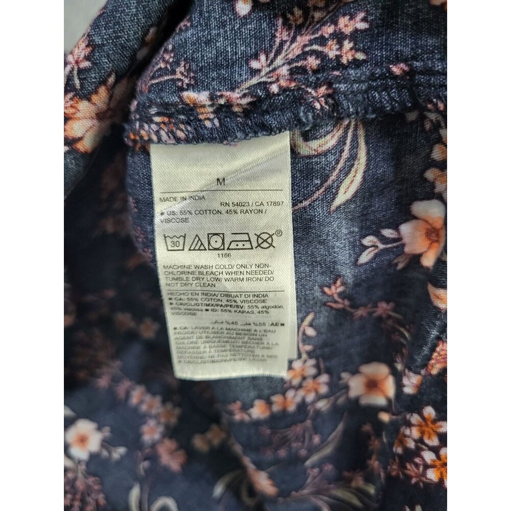 Old Navy Women's M Tie-Shoulder Floral Split Front Midi Swing Dress Festival - Picture 9 of 12